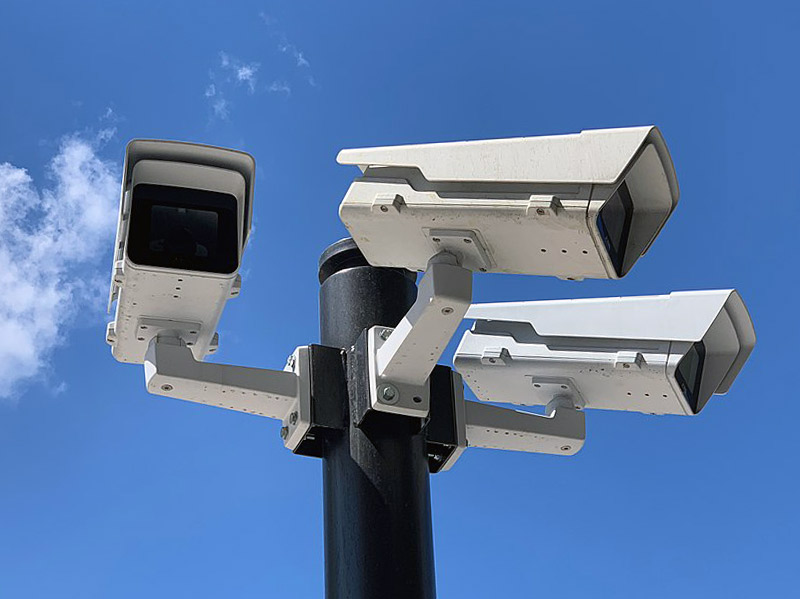 The box style CCTV on pole