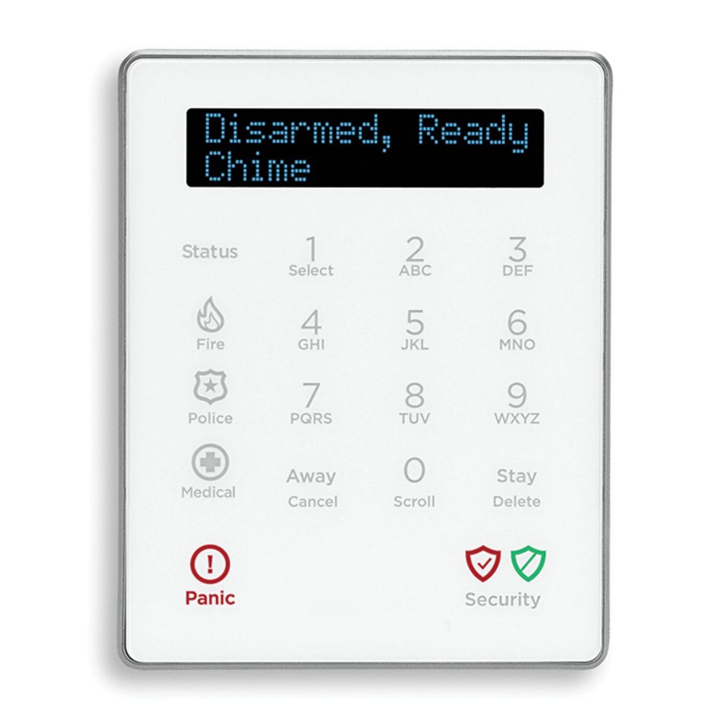 Control panel for home alarm