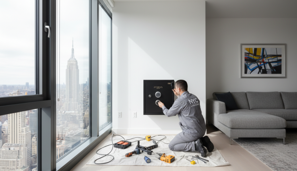 Professional safe installation service in New York City