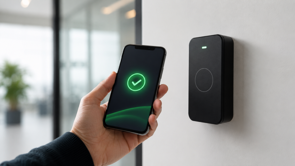 Mobile access granted in modern office