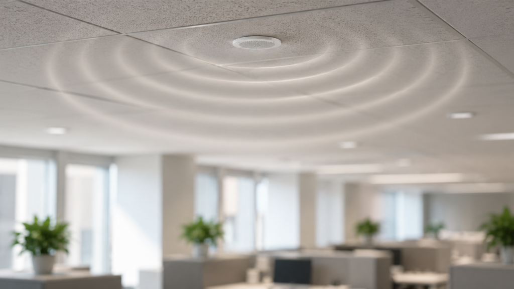 Modern office with ambient tech lighting