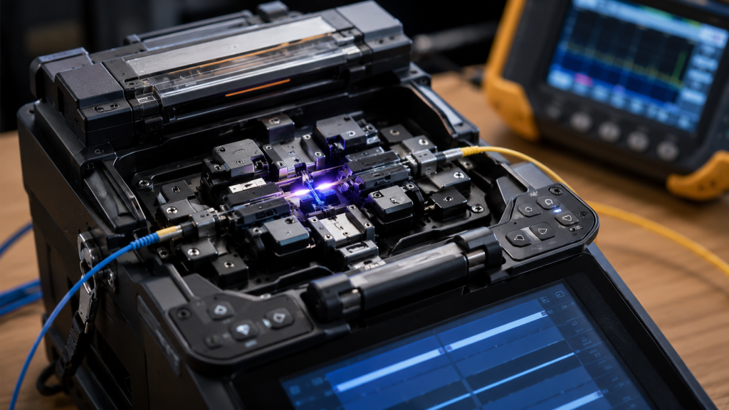 Precision fiber optic splicing workstation