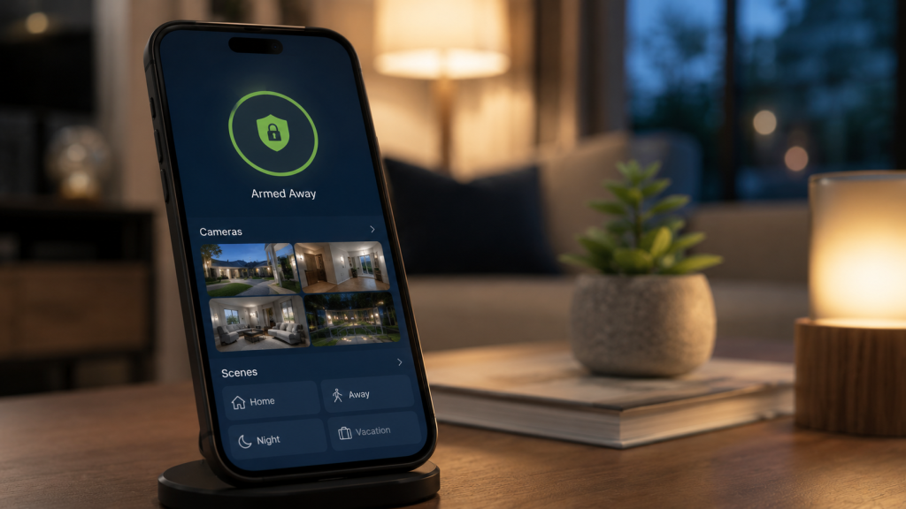 Smart home control in cozy ambiance
