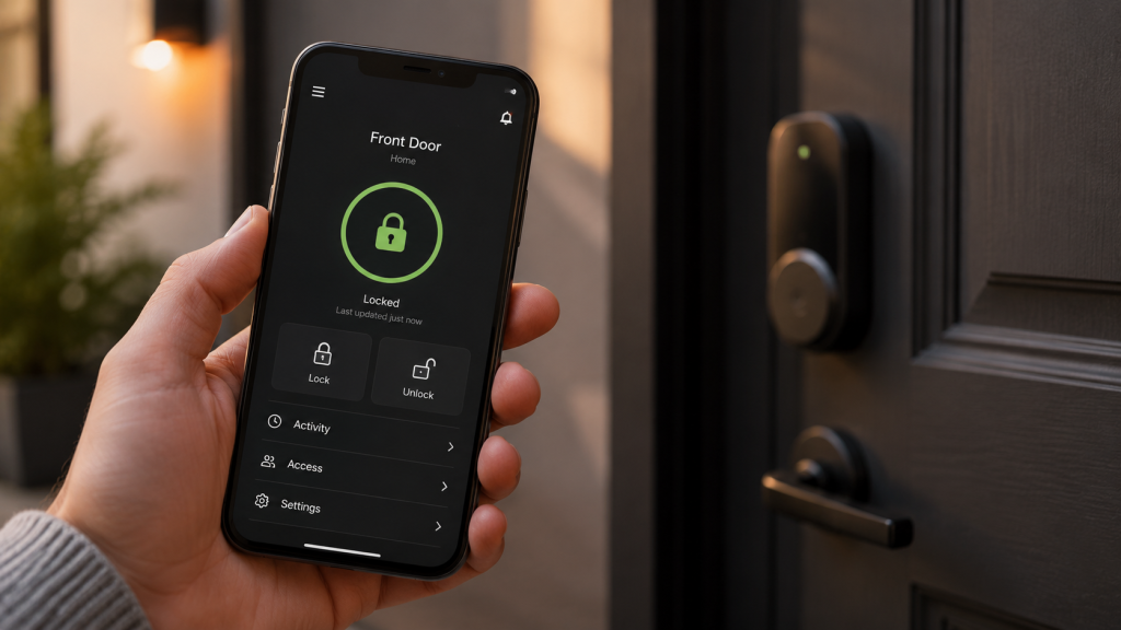 Smart lock control from the doorways