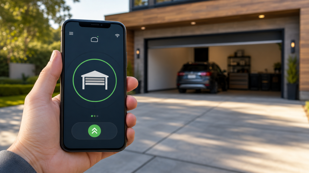 Smartphone control in a modern garage