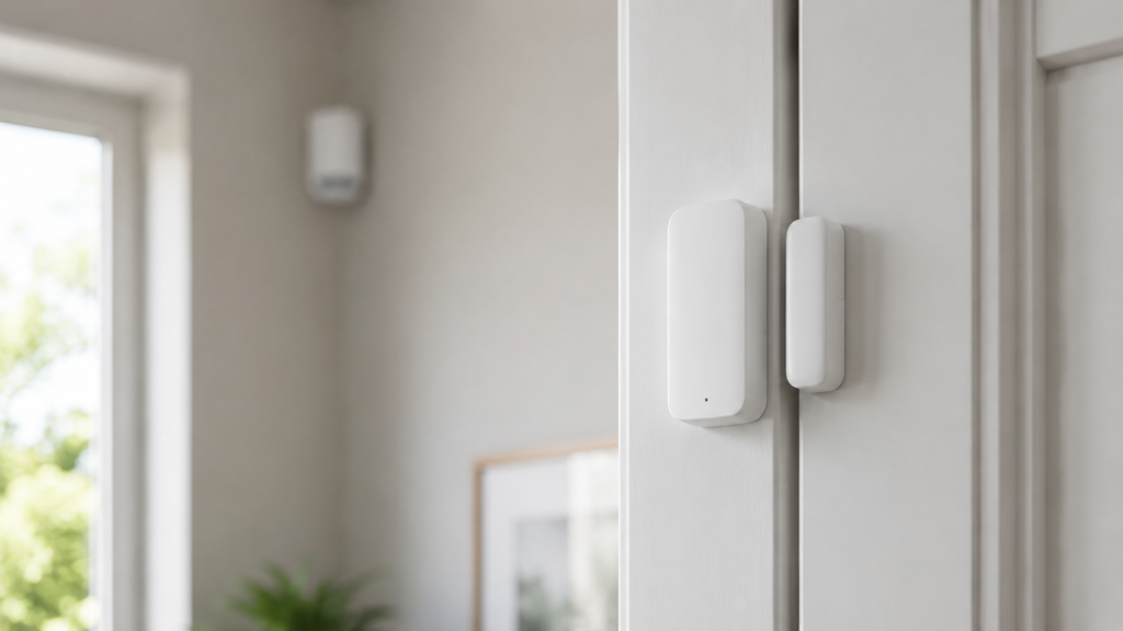 Modern security sensor detail in soft light