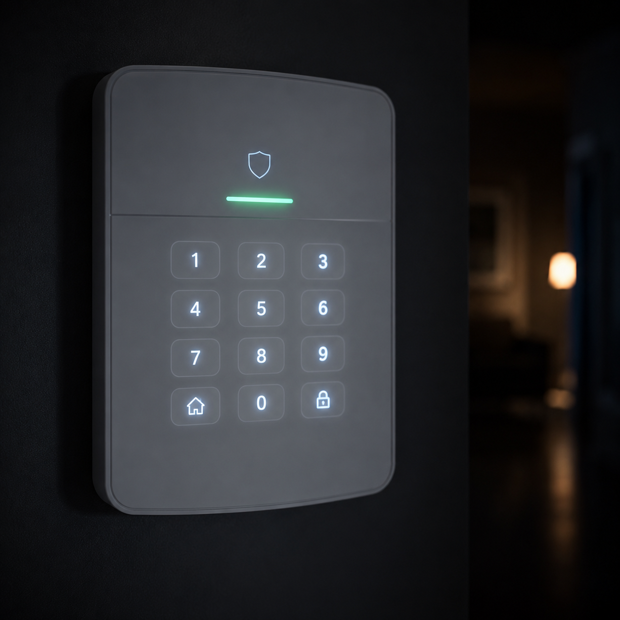 Illuminated Home Security Keypad