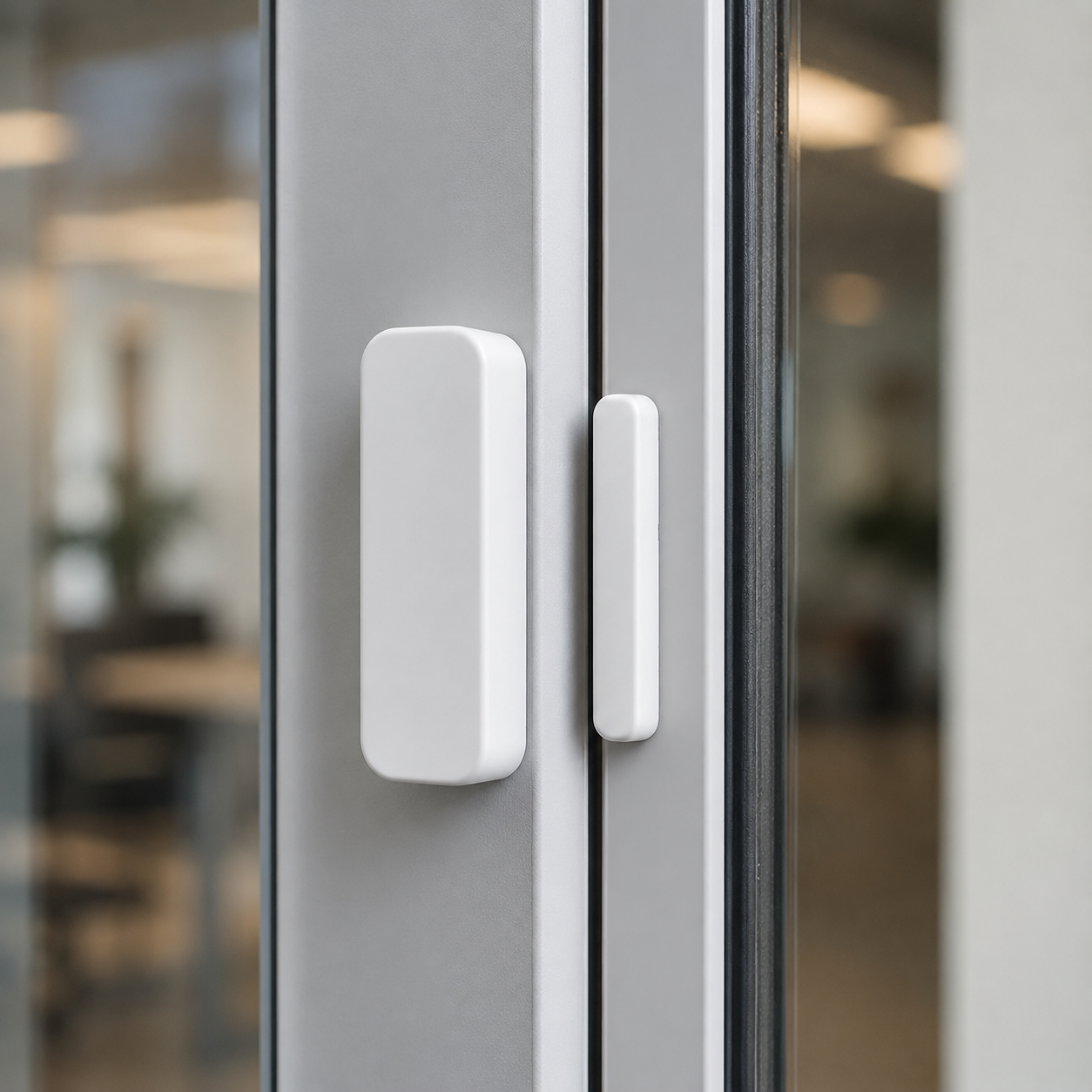 Modern door sensor in sleek interior